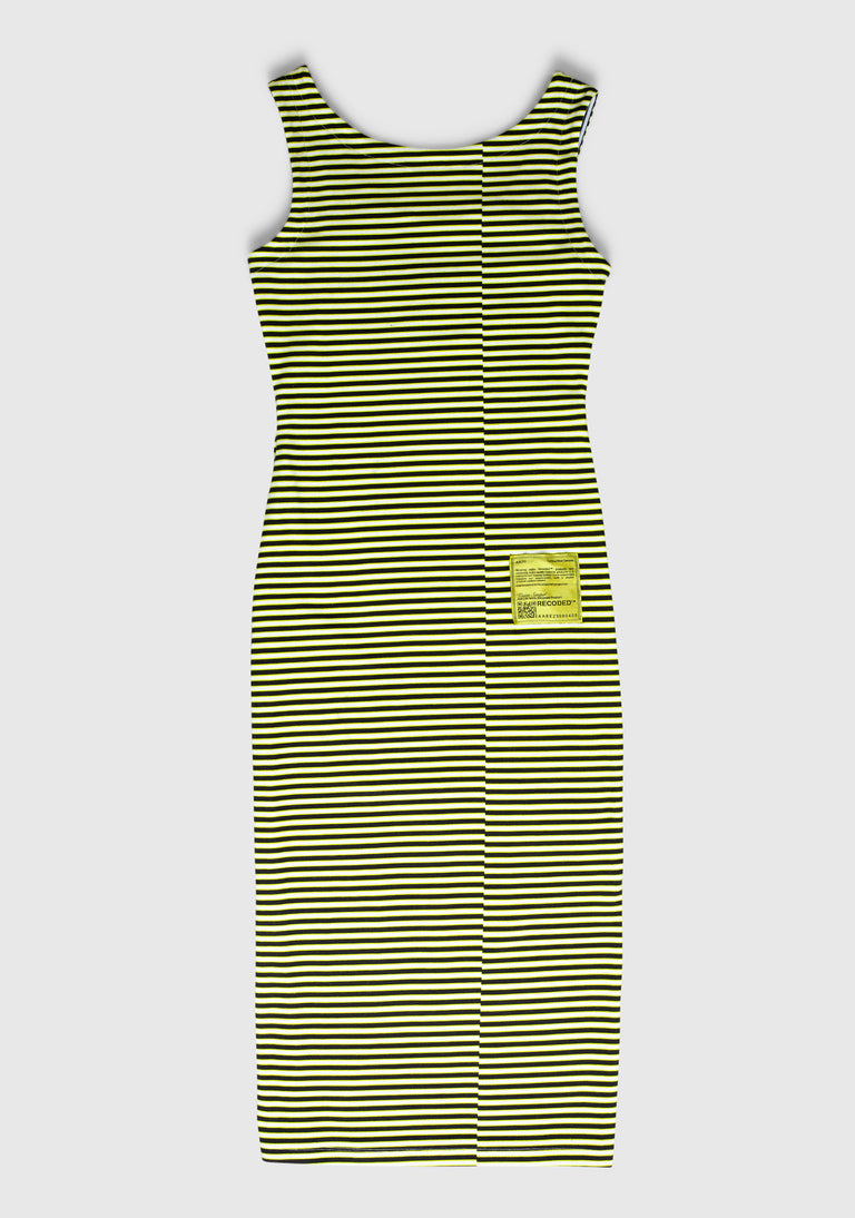 GLITCH STRIPE RIB DRESS