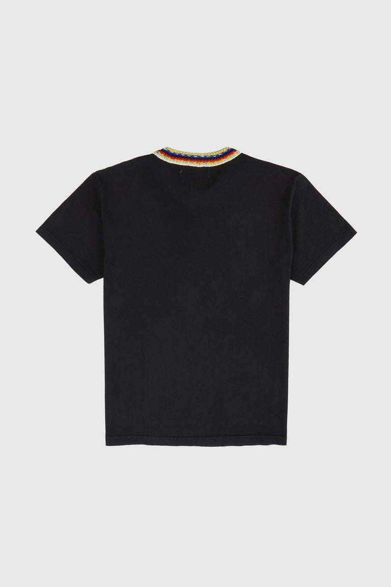 KNIT RIB COLLAR TEE