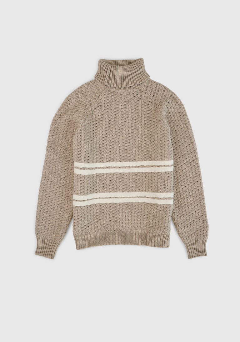 Reversed Cable Turtleneck