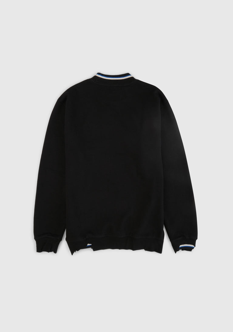 Destroy Stripe Rib Sweatshirt