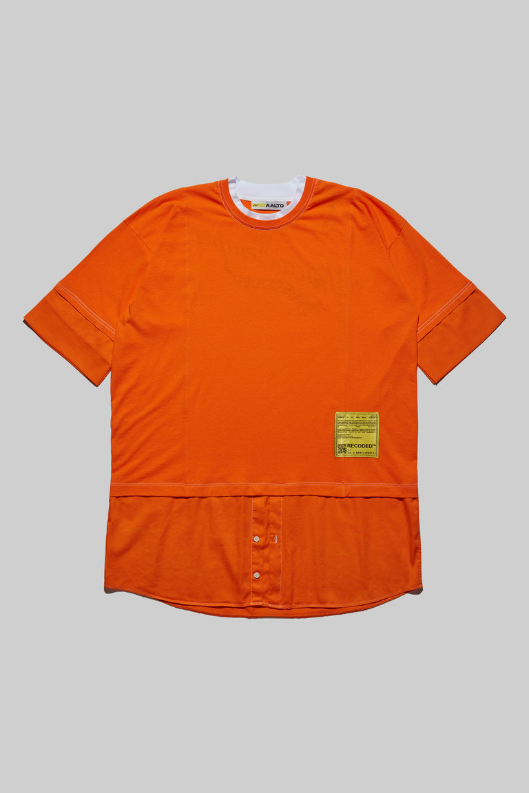 Unica Semper' Oversize Layered Shirt Tee